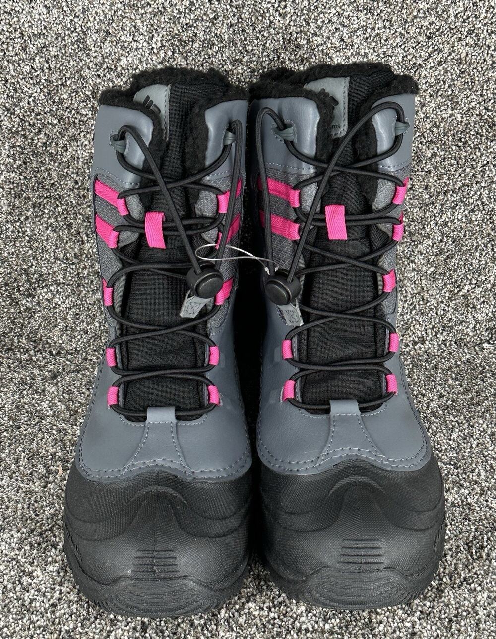 NEW Columbia Bugaboot Celsius Waterproof Snow Boots Youth 7 Pink Gray Gorpcore
